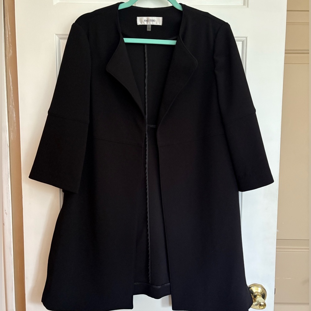 Jones studio black cape coat